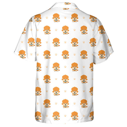 Carachtar Cartúin Aghaidh As Madra Poodle Léine Haváís, Haváís Le Bronntanas