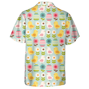 Adorable Chicken With Colorful Egg And Flower Hawaiian Shirt, Hawaiian Shirt Gift, Christmas Gift