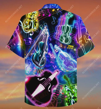 Where Words Fail Music Speaks Violin Unisex Short Hawaiian Shirt Ocean Short Sleeve Best Hawaiian Shirts Hawaiian Shirts For Men, Hawaiian Shirt Gift, Christmas Gift