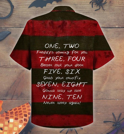 Ná Codladh Arís Cúlra Dubh Dearg Stiallacha Léine Haváíais, Bronntanas Léine Haváíais, Bronntanas Nollag