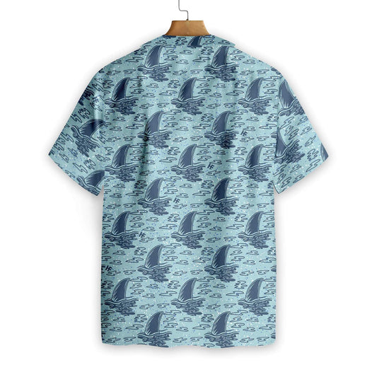 Shark Pattern In The Ocean Hawaiian Shirt,Hawaiian Shirt Gift, Christmas Gift