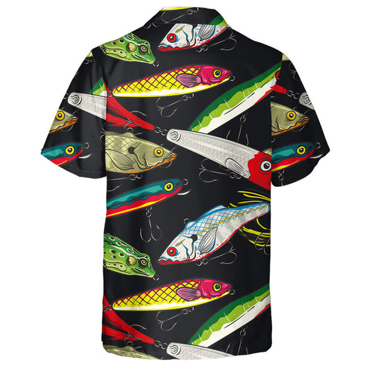 Iascaireacht Popcheol agus Dathúla Luíonn Patrún Ar Chúlra Dubh Léine Haváís, Bronntanas Léine Haváíais, Bronntanas Nollag