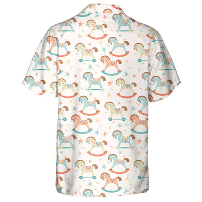 Baby Rocking Horse On White Color Hawaiian Shirt, Hawaiian For Gift