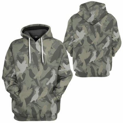 3D Parrot Camo Custom Tshirt Éadaí Hoodie