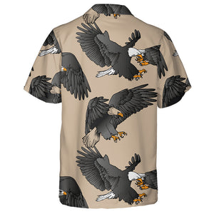 Angry Black Flying Eagle Fight Hawaiian Shirt, Hawaiian For Gift