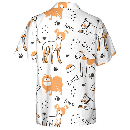 Madraí Pureáilte I Stíl Léine Haváíais Doodle, Bronntanas Léine Haváí, Bronntanas Nollag