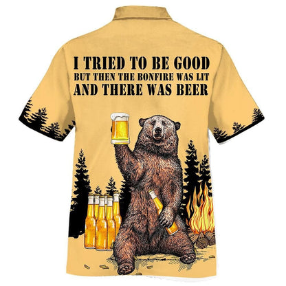 There Was Beer Watercolor Design Hawaiian Shirt,Hawaiian Shirt Gift, Christmas Gift