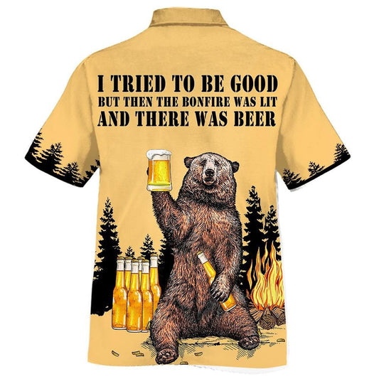 There Was Beer Watercolor Design Hawaiian Shirt,Hawaiian Shirt Gift, Christmas Gift