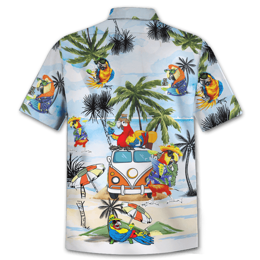 Dearadh Parrot Faint Ar an Trá Léine Haváís, Bronntanas Léine Haváíais, Bronntanas Nollag