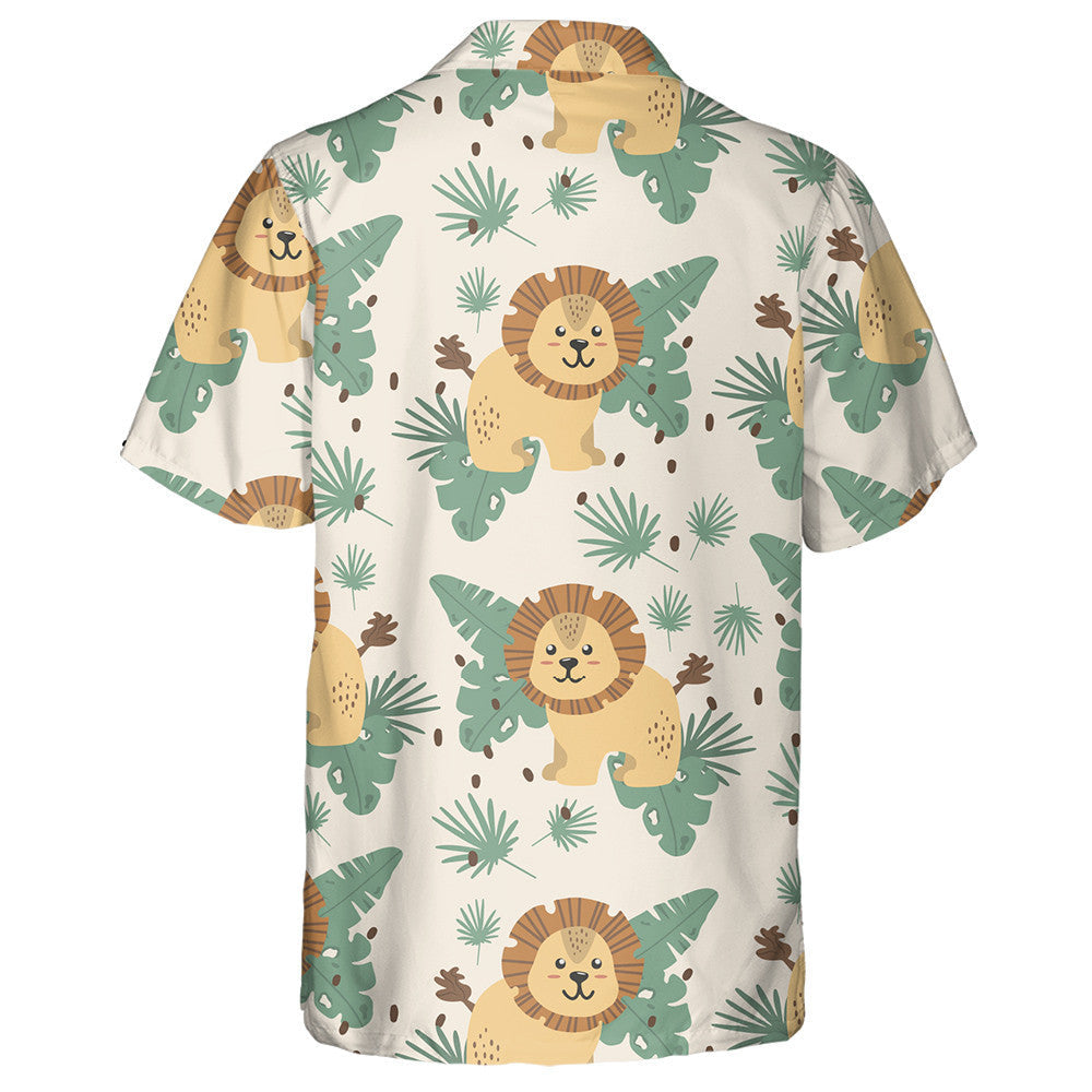 Leon Greannmhar le Pailme Tropical Agus Duilleoga Banana Léine Haváís, Bronntanas Léine Haváís, Bronntanas Nollag