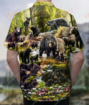 Family Bear Unisex Short Sleeve Shirt Ocean Aloha Shirt Custom Hawaiian Shirts Funny Hawaiian Shirts_Hawaiian Shirt Gift, Christmas Gift