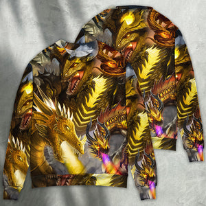 Dragon Gold Skull Lover Fight Art Style Ugly Christmas Sweater, Christmas Gift, Gift Christmas 2024