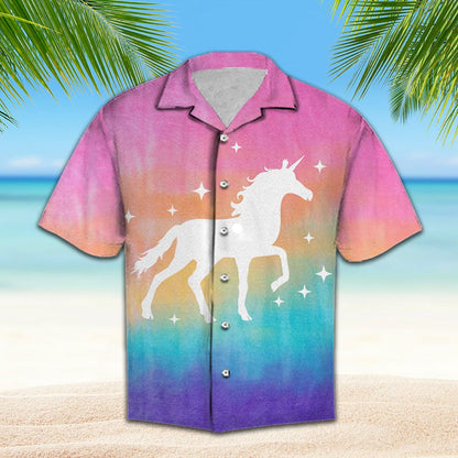 Hawaiian Shirt Nice White Unicorn And Twinkle Stars, Hawaiian For Gift