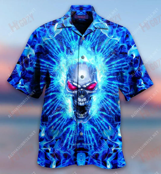 Cloigeann lámhaigh Gorm Léine Muinchille Gearr Léinte T Haváíacha an tSamhraidh Léinte Haváís is Fearr Patrún Léine Haváís, Bronntanas Léine Haváís, Bronntanas Nollag