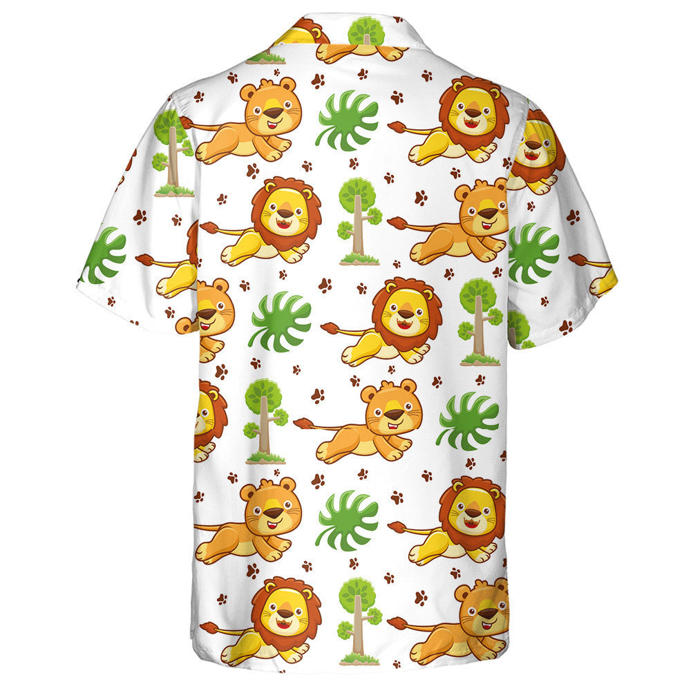 Fás Agus Leanaí Lion Le Crainn Duilleoga Agus Conaire Léine Haváís, Bronntanas Léine Haváís, Bronntanas Nollag