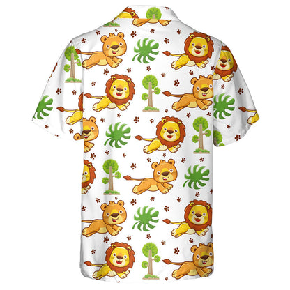 Fás Agus Leanaí Lion Le Crainn Duilleoga Agus Conaire Léine Haváís, Bronntanas Léine Haváís, Bronntanas Nollag