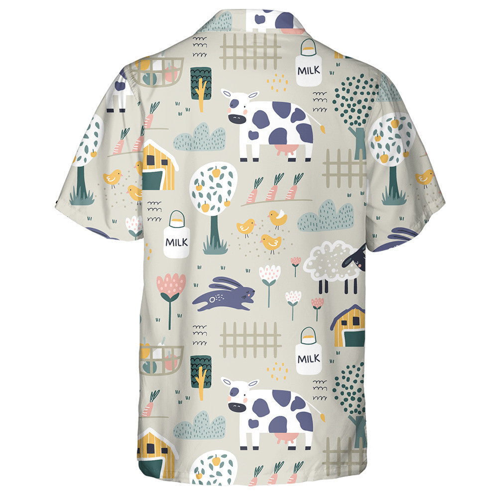 Bó Cartún Agus Bainne Ar an bhFeirm Léine Haváí, Haváise Mar Bhronntanais