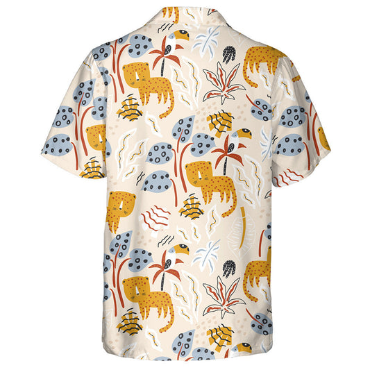 Wild Animals Jungle African Leopard And Toucan Hawaiian Shirt, Hawaiian Shirt Gift, Christmas Gift