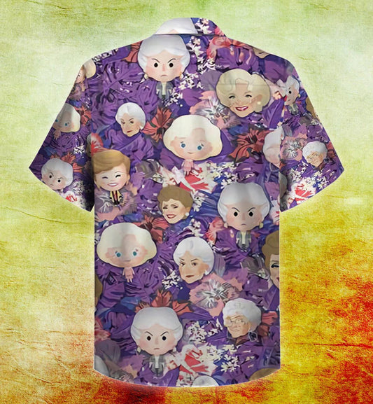 An Cailín Órga Gleoite Patrún Cartún Téama Corcra Léine Haváís, Bronntanas Léine Haváís, Bronntanas Nollag