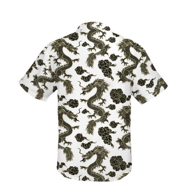 Lover Dragon Ar Chúlra Bán Léine Haváís, Bronntanas Léine Haváíais, Bronntanas Nollag