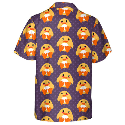 Hand Drawn Cute Baby Duck Animal Hawaiian Shirt, Hawaiian Shirt Gift, Christmas Gift