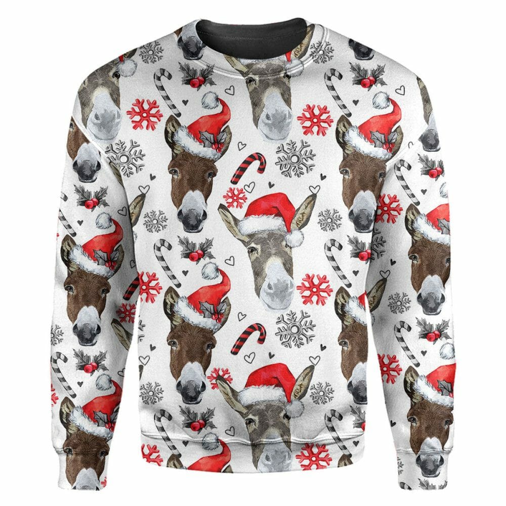 Donkey Christmas - 3D All Over Printed Shirt Tshirt Hoodie Apparel