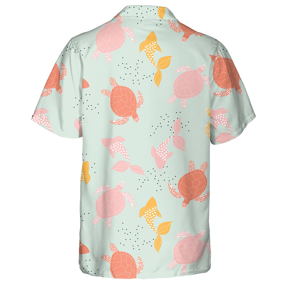 Marine With Turtles And Fish The Underwater World Hawaiian Shirt, Hawaiian Shirt Gift, Christmas Gift