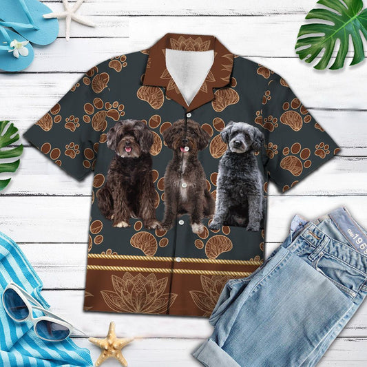 Trí Madra Schnoodle Le Patrún Donn Bláth Lapaí Léine Haváís, Bronntanas Léine Haváís, Bronntanas Nollag