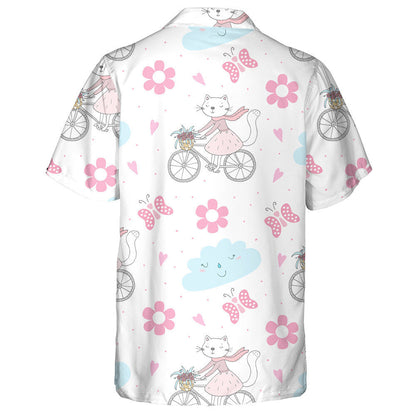 Stíl Chartúin Capall Agus Bláthanna Dearg Léine Haváís, Haváis Don Bronntanas