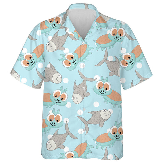 Turtle And Green Leaves Monstera Word Baby Hawaiian Shirt, Hawaiian Shirt Gift, Christmas Gift