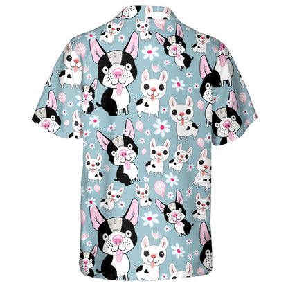 Madraí Beaga Ar Chúlra Gorm Le Bláthanna Léine Haváís, Bronntanas Léine Haváís, Bronntanas Nollag