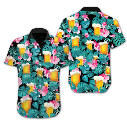 Cheer Nice Beer Tropical Design Hawaiian Shirt, Hawaiian For Gift