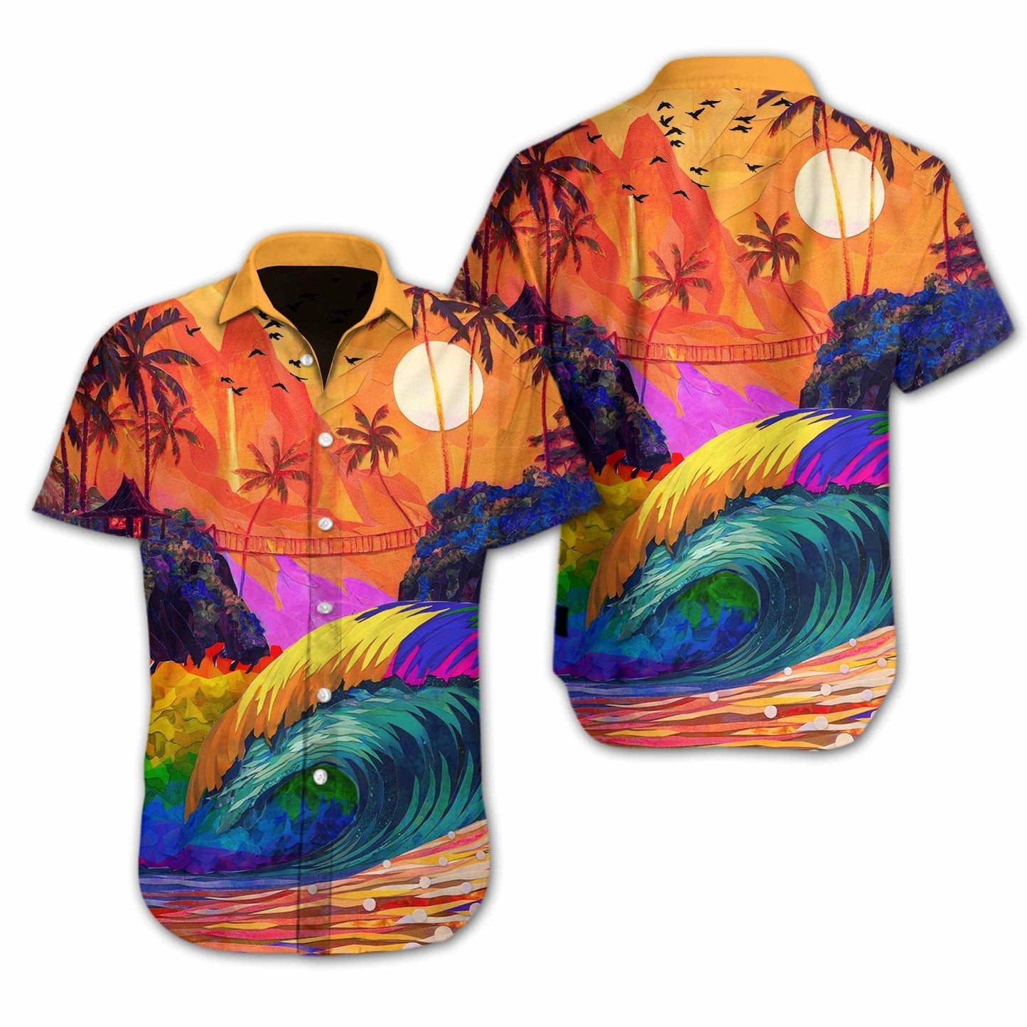 The Beauty Of Nature Lgbt Sunset Design Hawaiian Shirt, Hawaiian Shirt Gift, Christmas Gift