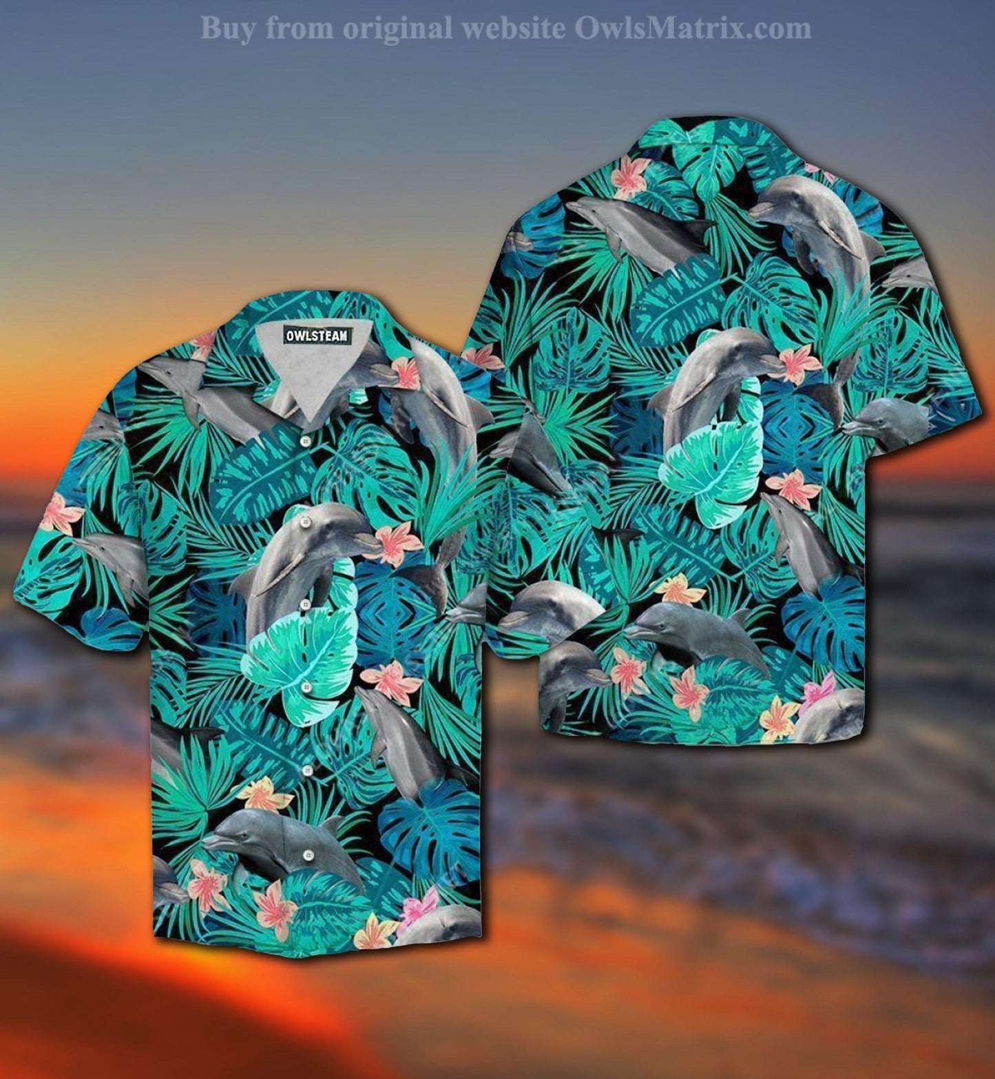 Dolphin Tropical - Hawaiian Shirt_Hawaiian Shirt Gift, Christmas Gift