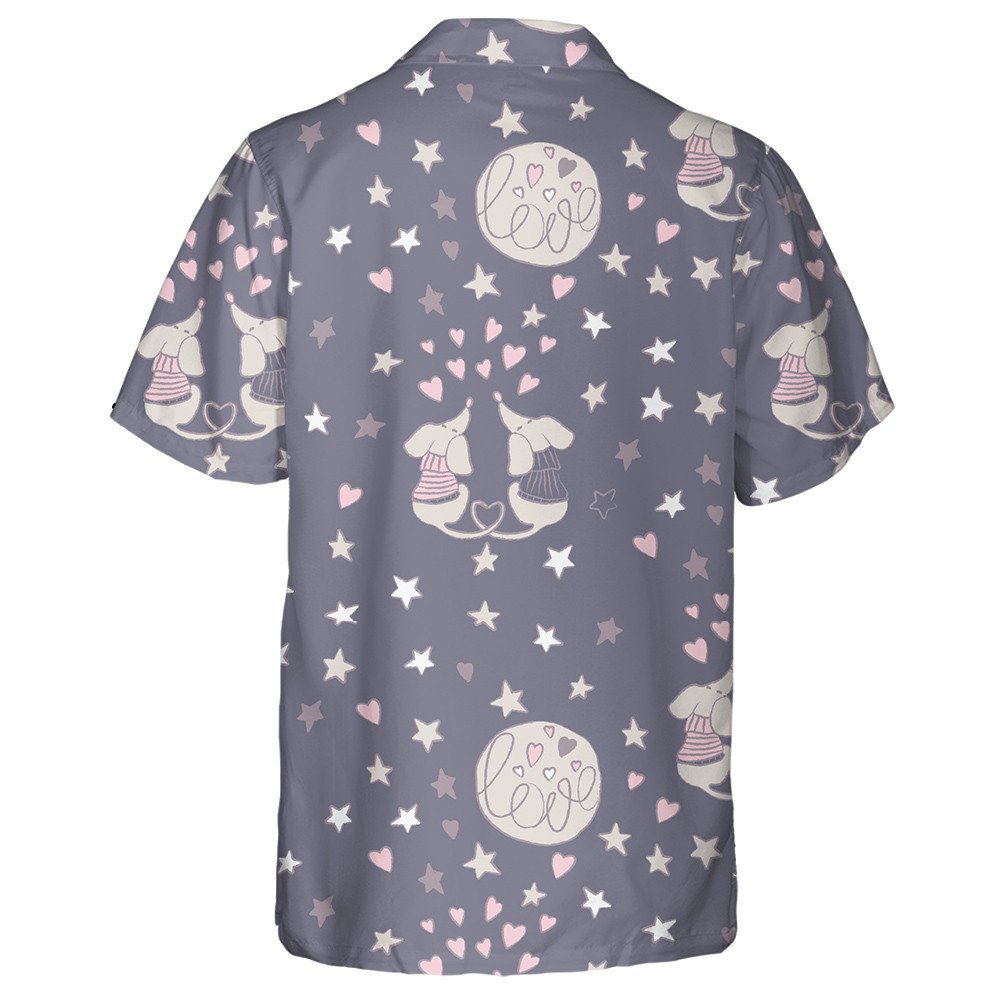Valentine's Day Couple Dachshund And Stas Hawaiian Shirt, Hwaiian For Gift