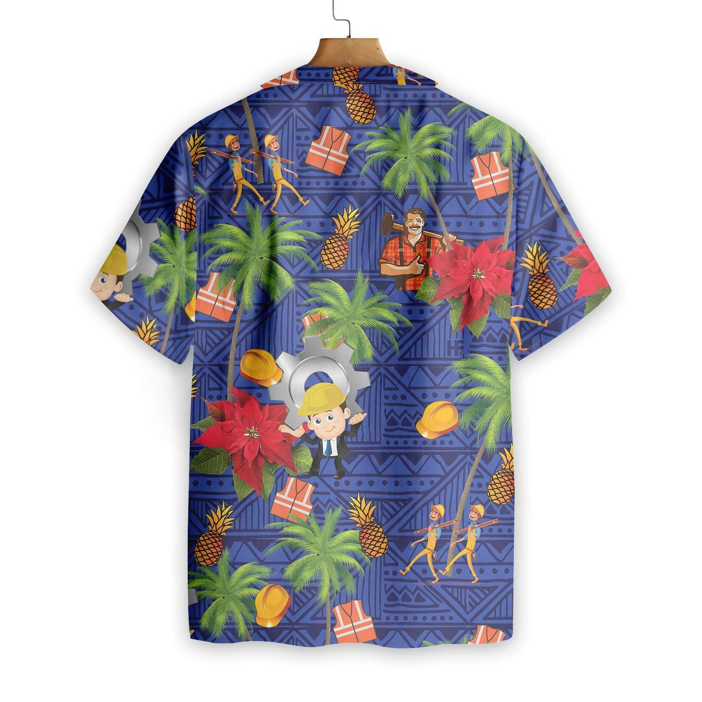 Laborer Proud Unique Blue Pattern Hawaiian Shirt, Hawaiian For Gift