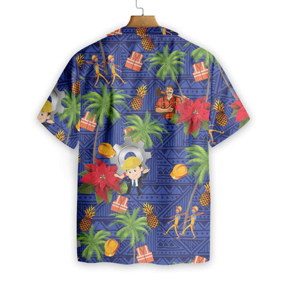 Laborer Proud Unique Blue Pattern Hawaiian Shirt, Hawaiian For Gift