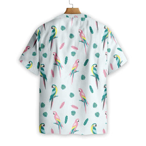 Adorable Design Hawaiian Shirt Parrot And Exotic Leaves, Hawaiian For Gift