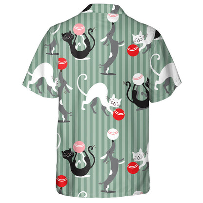 Baby Cats And Dogs Playing With Ball Hawaiian Shirt, Hawaiian Shirt Gift, Christmas Gift