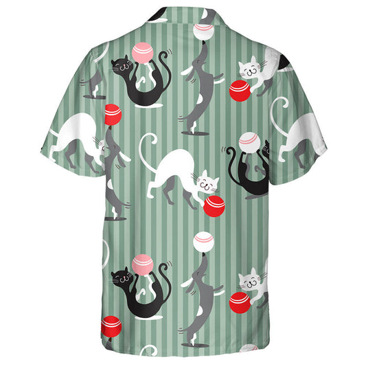 Baby Cats And Dogs Playing With Ball Hawaiian Shirt, Hawaiian Shirt Gift, Christmas Gift