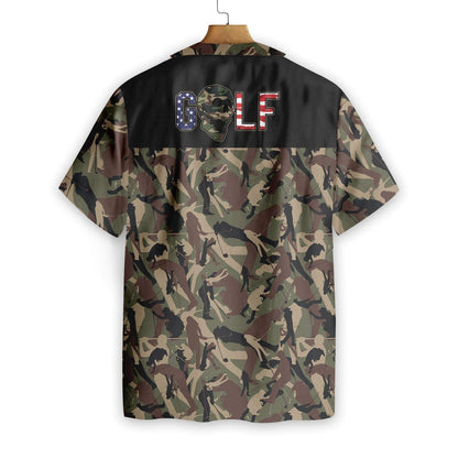 Golf Camouflage Seamless Pattern Fascinating Design Hawaiian Shirt,Hawaiian Shirt Gift, Christmas Gift