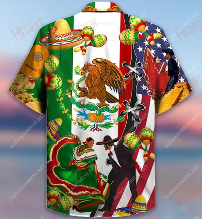 Mheicsiceo Trí fhuil Meiriceánach De réir Breithe Tírghrá De Rogha Léine Haváise Unisex Muinchille Samhraidh Gearr-Muinchille Na Léinte Haváís is Fearr Léinte Haváís do Mhná, Bronntanas Léine Haváís, Bronntanas Nollag