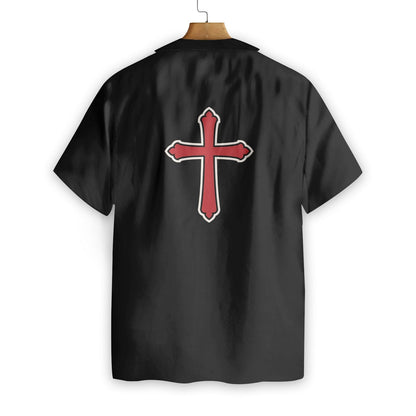 Cross With Styled Heart Goth Design Léine Haváís, Bronntanas Léine Haváí, Bronntanas Nollag