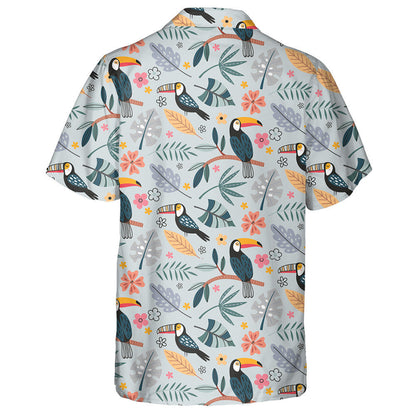 Exotic Birds Parrot Toucan And Tropical Plants Hawaiian Shirt, Hawaiian Shirt Gift, Christmas Gift