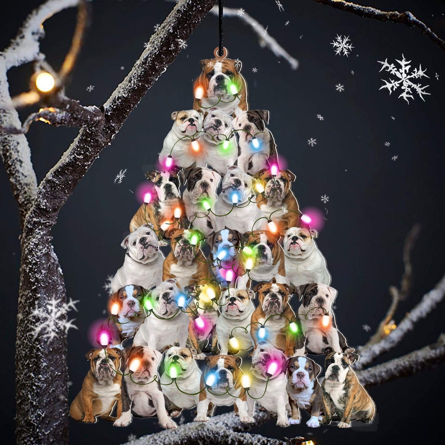 Bulldog Lovely Tree Gift For Bulldog Lover Gift For Dog Mom Ornament,Christmas Gift,Christmas Decoration