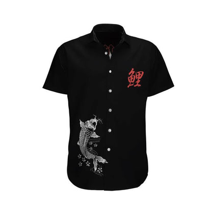 Japanese Koi Fish Sakura Japan Tokyo Pattern Hawaiian Shirt, Hawaiian Shirt Gift, Christmas Gift