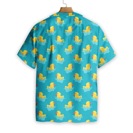 Sweet Little Duck Playing With Water Hawaiian Shirt,Hawaiian Shirt Gift, Christmas Gift