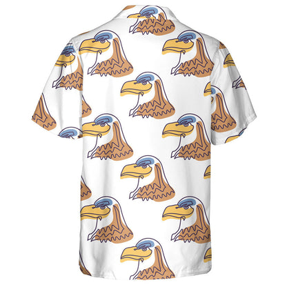 Cool Eagle Head On White Background Hawaiian Shirt,Hawaiian Shirt Gift, Christmas Gift
