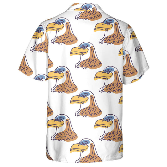 Cool Eagle Head On White Background Hawaiian Shirt,Hawaiian Shirt Gift, Christmas Gift