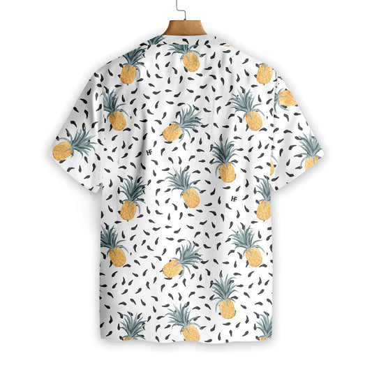 Pineapple Pattern White Theme Beautiful Design Hawaiian Shirt,Hawaiian Shirt Gift, Christmas Gift